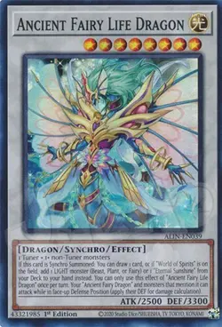 Yugioh - Ancient Fairy Life Dragon - 1st Edition Super Rare NM - Free Holo Card - Image 1