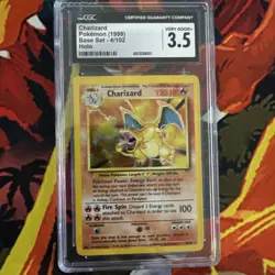 CGC 3.5 Charizard 4/102 Holo Unlimited Base Set Pokemon Card - Image 1
