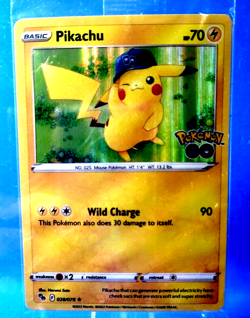 Pikachu HP70 2022 Reverse Holo *Pokemon Go* Collectible Card No. 028/078 - Image 1