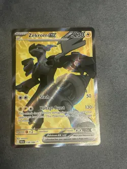 Pokemon TCG SV Black Bolt Zekrom EX Full Art Ultra Rare Card #158/086 - Image 1