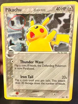Pikachu Delta Species SWIRL! 035 2006 Black Star Promo Pokemon Card Cosmos Lp/Mp - Image 1