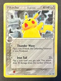 Pikachu Delta Species SWIRL! 035 2006 Black Star Promo Pokemon Card Cosmos Lp/Mp - Image 2