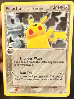Pikachu Delta Species SWIRL! 035 2006 Black Star Promo Pokemon Card Cosmos Lp/Mp - Image 4
