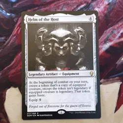 Magic: The Gathering Helm of the Host Rare Legendary Artifact Dominaria 217/269 - Image 1