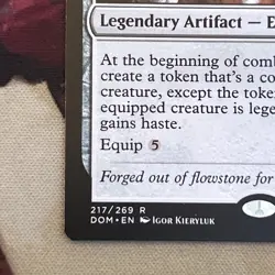 Magic: The Gathering Helm of the Host Rare Legendary Artifact Dominaria 217/269 - Image 5