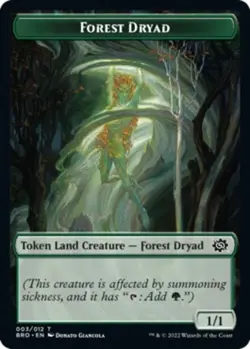 1 x Forest Dryad Token - The Brothers' War - NM-Mint - MTG - Image 1