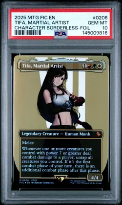 2025 MTG FINAL FANTASY COMMANDER #0206 TIFA, MARTIAL ARTIST PSA 10 - Image 1