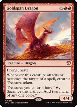 Goldspan Dragon Commander: Secrets of Strixhaven (0245) (M) NM - Image 1