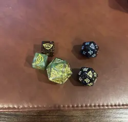 5x Dice and Felt Bag. Themed Dice from Magic The Gathering MTG:LOTR - Image 2