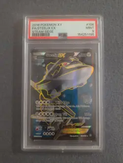 Pokemon TCG Steelix EX Full Art Ultra Rare Holo XY Steam Siege #108 PSA 9 MINT - Image 1