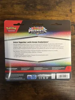 Pokemon TCG: Prismatic Evolutions 3-Pack Blister Tech Sticker Collection Leafeon - Image 2