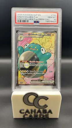 Pokemon Iono's Bellibolt ex SVP194 Scarlet & Violet Black Star PSA 10 - Image 1
