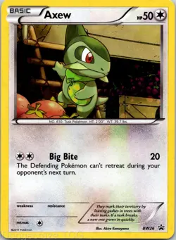Axew - BW26 BW26 Holo Promo Black And White Promo Pokemon NM - Image 1