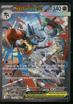 2025 Pokemon Mega Evolution Special Illustration Rare Mega Lucario ex 179/132 - Image 1