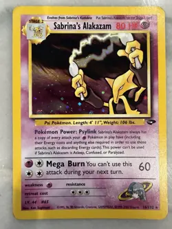 Pokemon TCG Sabrina's Alakazam 16/132 Gym Challenge - Clean Holo - Image 1