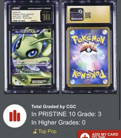 2012 Pokemon Celebi EX Full Art BW6 Cold Flare SR 1st ED Japanese 060/059 PSA 10 - Image 2