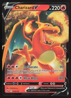 Charizard V 018/159 Holo V Rare Crown Zenith Pokemon Near Mint - Image 1
