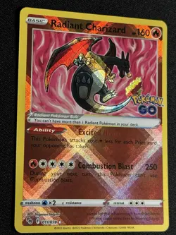 Pokemon TCG Pokemon GO Radiant Charizard 011/078 Holo Rare - Image 2