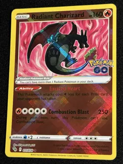 Pokemon TCG Pokemon GO Radiant Charizard 011/078 Holo Rare - Image 3