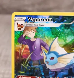 Pokemon TCG Vaporeon TG02/TG30 Swsh09: Brilliant Stars Trainer Gallery Holo - Image 3
