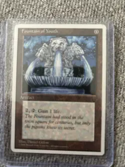 Vintage MTG Fountain of Youth Magic the Gathering Artifact Card - Image 1