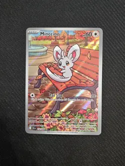 Pokemon Black Bolt Minccino Illustration Rare 152/86 - Image 2