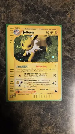 Pokemon Jolteon Skyridge Holo Rare 2003 Stage 1 70 HP Card H12/H32 - Image 3