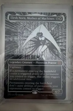 MTG Elesh Norn, Mother of Machines (Borderless) Phyrexia: All Will Be One Foil - Image 2