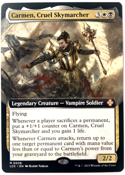 MTG Carmen, Cruel Skymarcher EXTENDED ART Commander Lost Caverns of Ixalan 26 NM - Image 1
