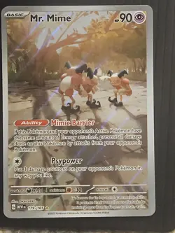 Pokemon TCG Mr. Mime Scarlet & Violet-151 179/165 Holo Illustration Rare - Image 1