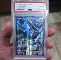 Pokemon Dialga EX Team Plasma Blast 99/101 Full Art Holo English 2013 PSA 8 - Image 1