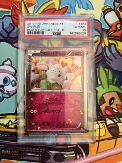 2016 Japanese Pokemon CP3 Swirlix Pokekyun PSA 10 - Image 1