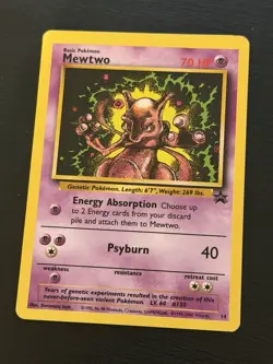 1999-2000 Pokemon #14 Mewtwo (WOTC Black Star Promo) - Image 1