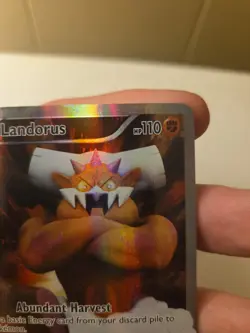 2012 Pokemon Black & White Black Star Promo #BW43 Landorus HOLO FULL ART (LP) - Image 4