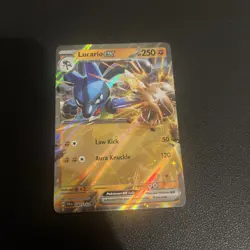 Pokemon TCG Lucario ex Stellar Crown 082/142 Double Rare LP. - Image 1