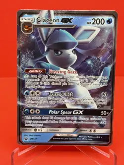 2018 Pokemon Sun & Moon Glaceon GX SM147 Black Star Promo NM-Mint - Image 1