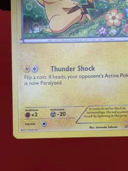 2014 Pokemon Pikachu 27/111 XY Furious Fists Regular NON HOLO - NM - Image 4
