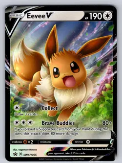 Eevee V SWSH065 Holo Promo Sword & Shield Promo Pokemon Near Mint - Image 1