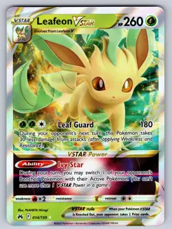 Leafeon VSTAR 014/159 Holo VSTAR Rare Crown Zenith Pokemon Near Mint - Image 1