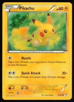2016 XY - GENERATIONS PIKACHU HP (BINDER COPY) BASIC/COMMON #26 - Image 1