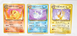 Pokemon card Set of 3 Dark Vaporeon Jolteon Flareon No.134 135 136 Japanese MP - Image 1