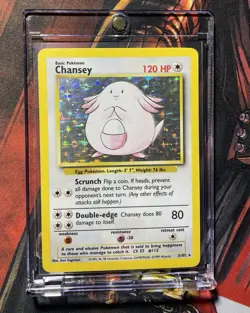 Chansey - 3/102 - Pokemon Base Set Unlimited Holo Rare Card WOTC 1999 - NM - Image 2