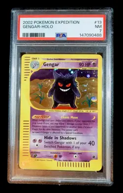 SWIRL 2002 Pokemon Gengar Expedition #13 013/165 13/165 Holo Foil PSA 7 - Image 1