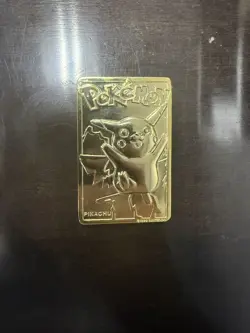 Pokemon Pikachu Vintage 23k Gold Plated Trading Card 1999 Burger King - Image 1