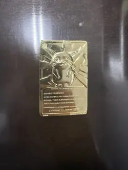 Pokemon Pikachu Vintage 23k Gold Plated Trading Card 1999 Burger King - Image 2