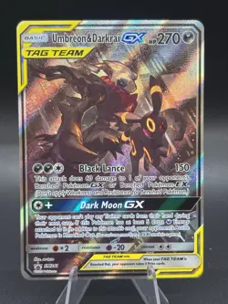 Pokemon Umbreon & Darkrai GX TAG TEAM Promo Holo SM241 Card HP 270 - Image 1