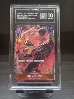 TAG 10 Roronoa Zoro OP01-025 Romance Dawn Alternate Art Super Rare One Piece - Image 1