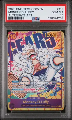 2023 ONE PIECE OP05-AWAKENING OF THE NEW ERA #119 MONKEY D. LUFFY PSA 10 - Image 1