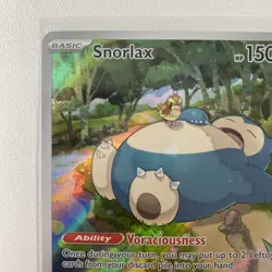 Pokemon TCG Card Snorlax 051 SVP EN Black Star Promo 151 ETB Holo 2023 - Image 2
