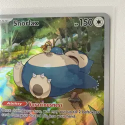 Pokemon TCG Card Snorlax 051 SVP EN Black Star Promo 151 ETB Holo 2023 - Image 3